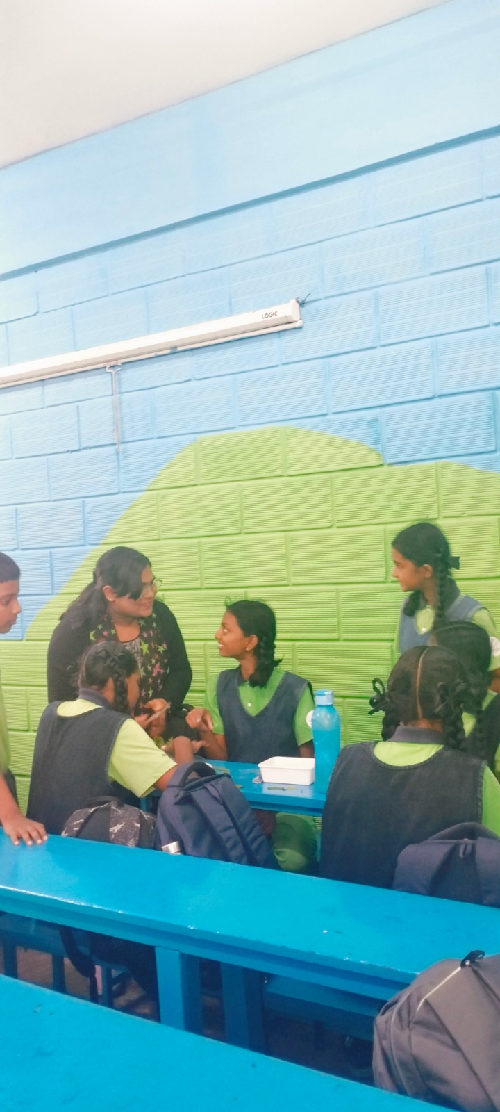 Youth volunteers participating in drive